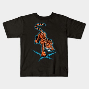 Tiger and lightning Kids T-Shirt